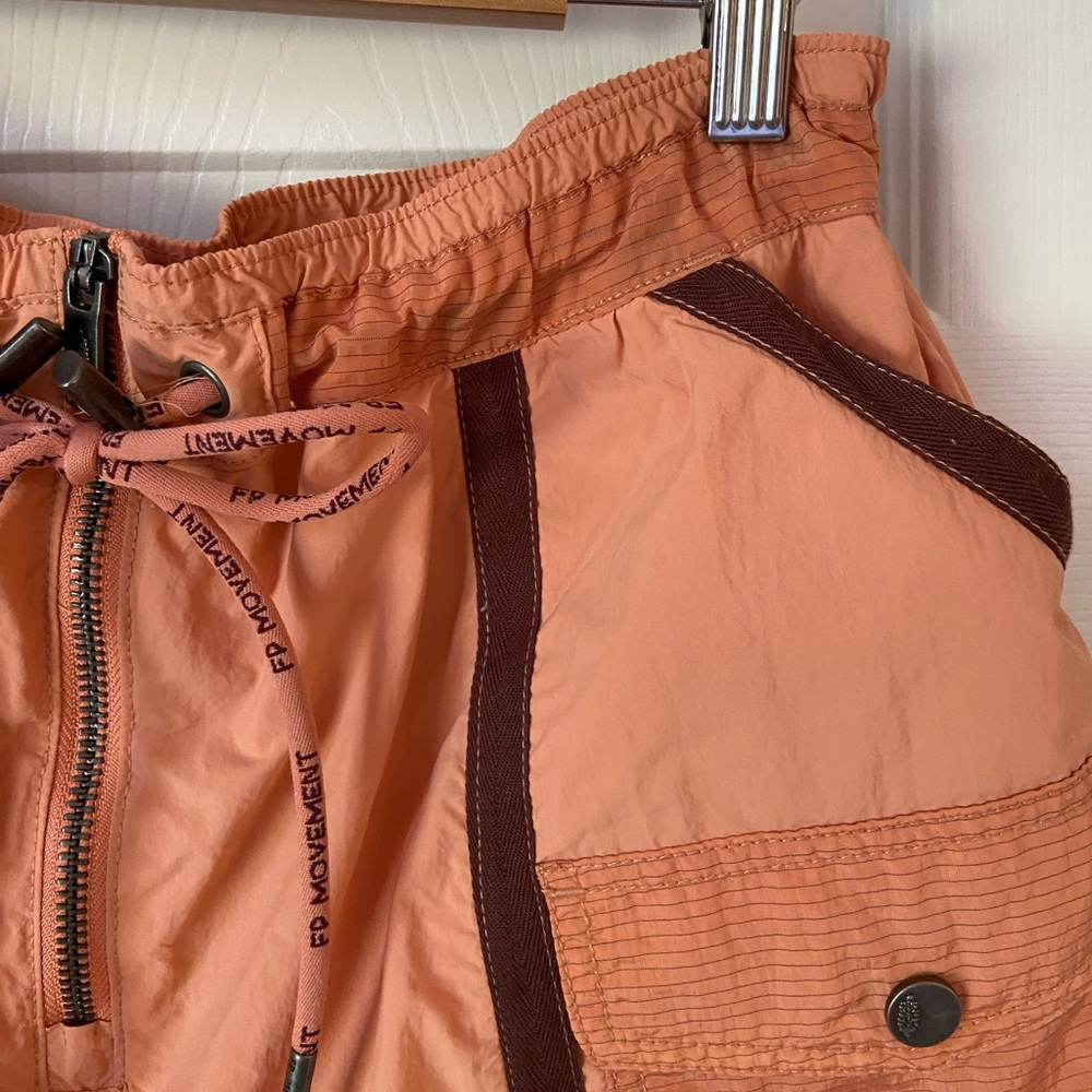 FP Movement by Free People Peach Utility Skort with Brown Trim - Picture 3 of 6
